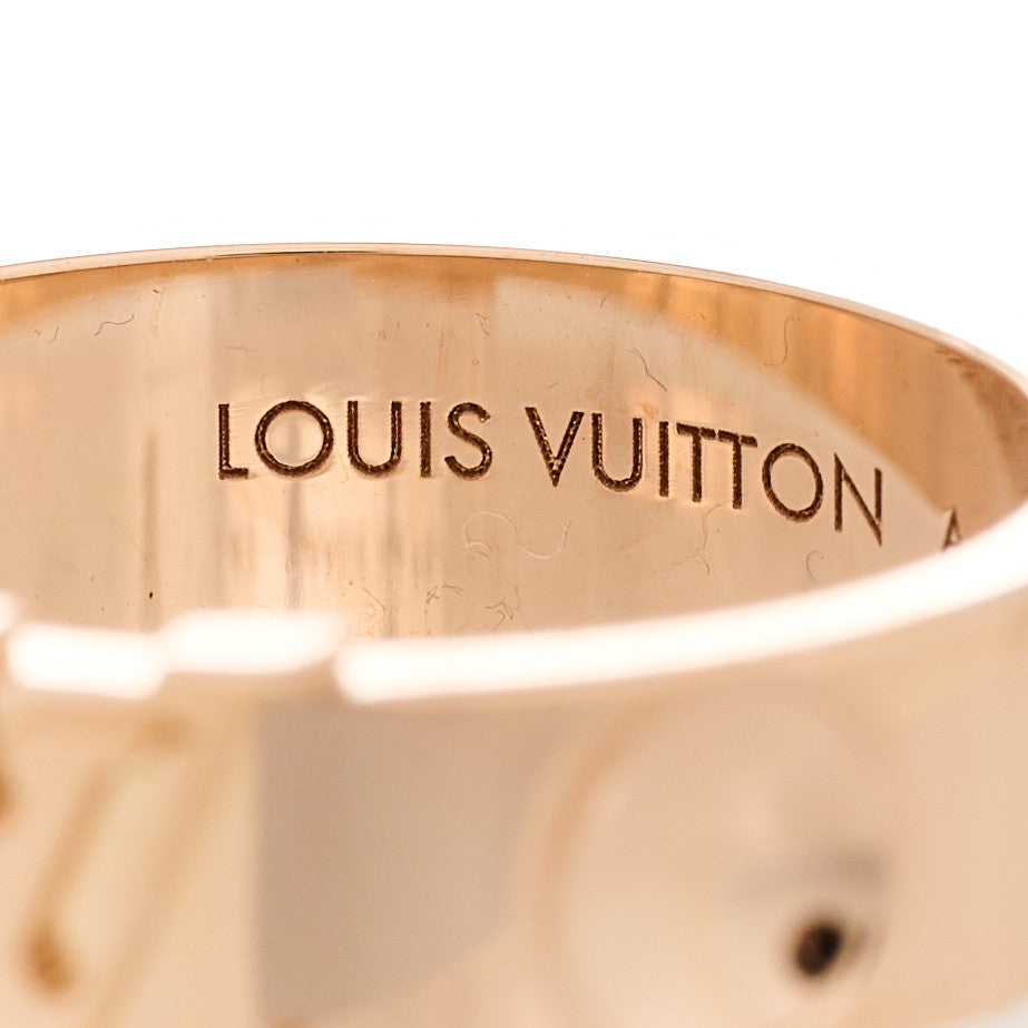 Louis Vuitton 18K Pink Gold Empreinte LV Ring 51 5.75 7 of 7