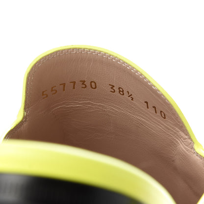 Gucci Calfskin Womens Princetown Slippers 38.5 Yellow Fluo 9 of 10