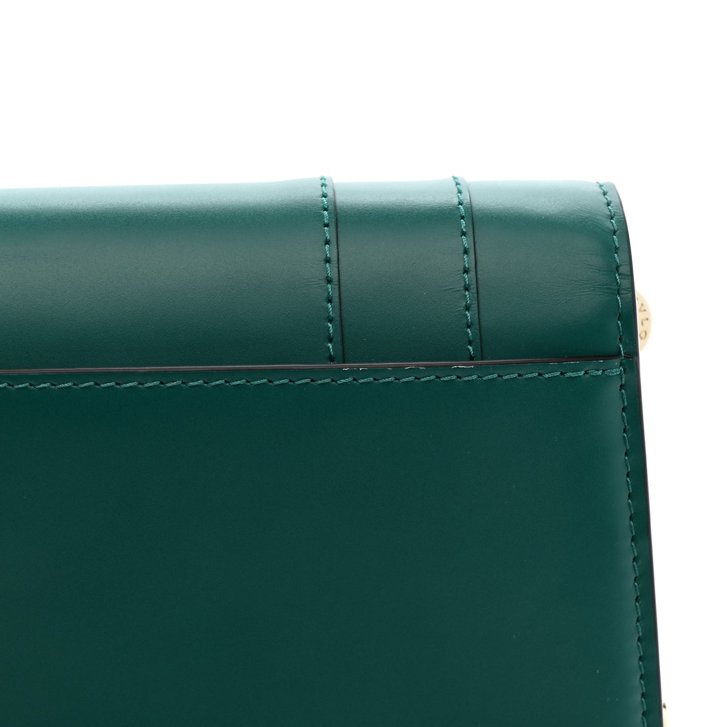 Calfskin Serpenti Forever Chain Wallet Emerald Green