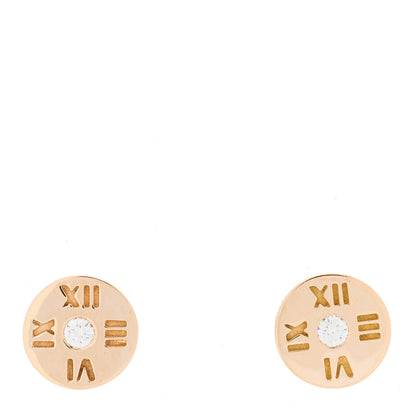 Tiffany 18K Rose Gold Diamond Mini Atlas Earrings 1 of 3