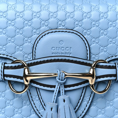 Gucci Microguccissima Medium Emily Chain Shoulder Bag Mineral Blue 8 of 12