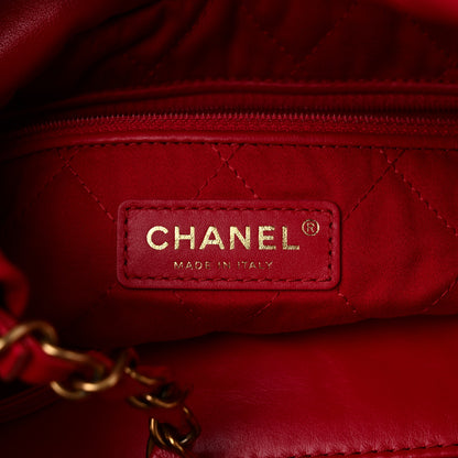 Chanel Shiny Calfskin Quilted Small Chanel 22 Red 7 of 12