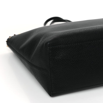 Valentino Garavani Grained Calfskin Rockstud Shoulder Tote Black 7 of 8