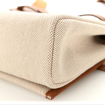 Hermes Military Toile Vache Hunter Herbag Zip Retourne 20 Ecru Beige Fauve 10 of 11