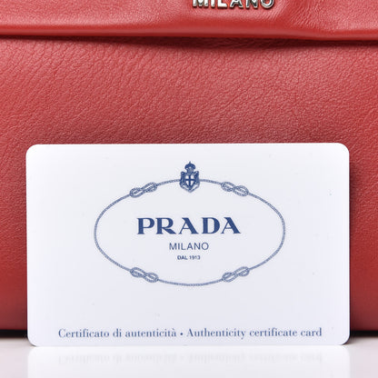 Prada Lux Calf Flap Crossbody Fuoco 13 of 13