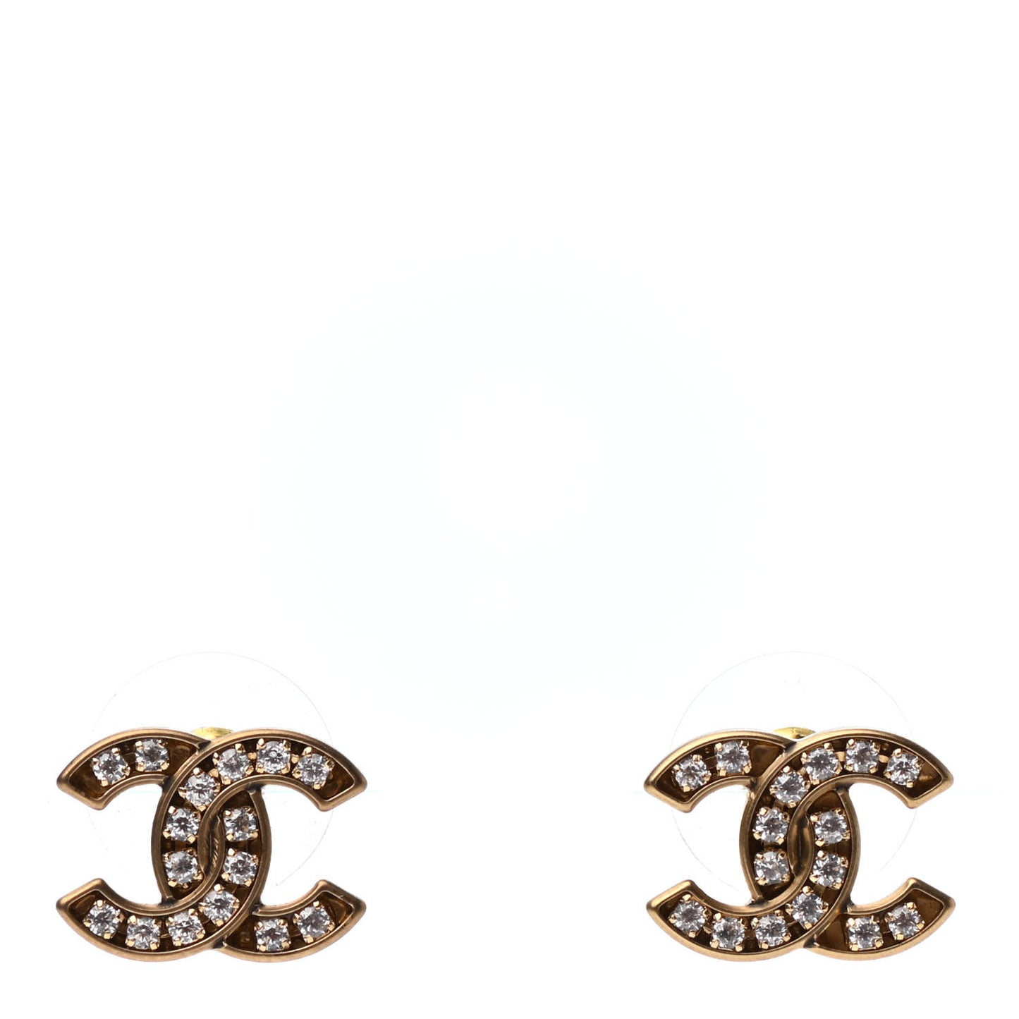 Crystal CC Earrings Gold