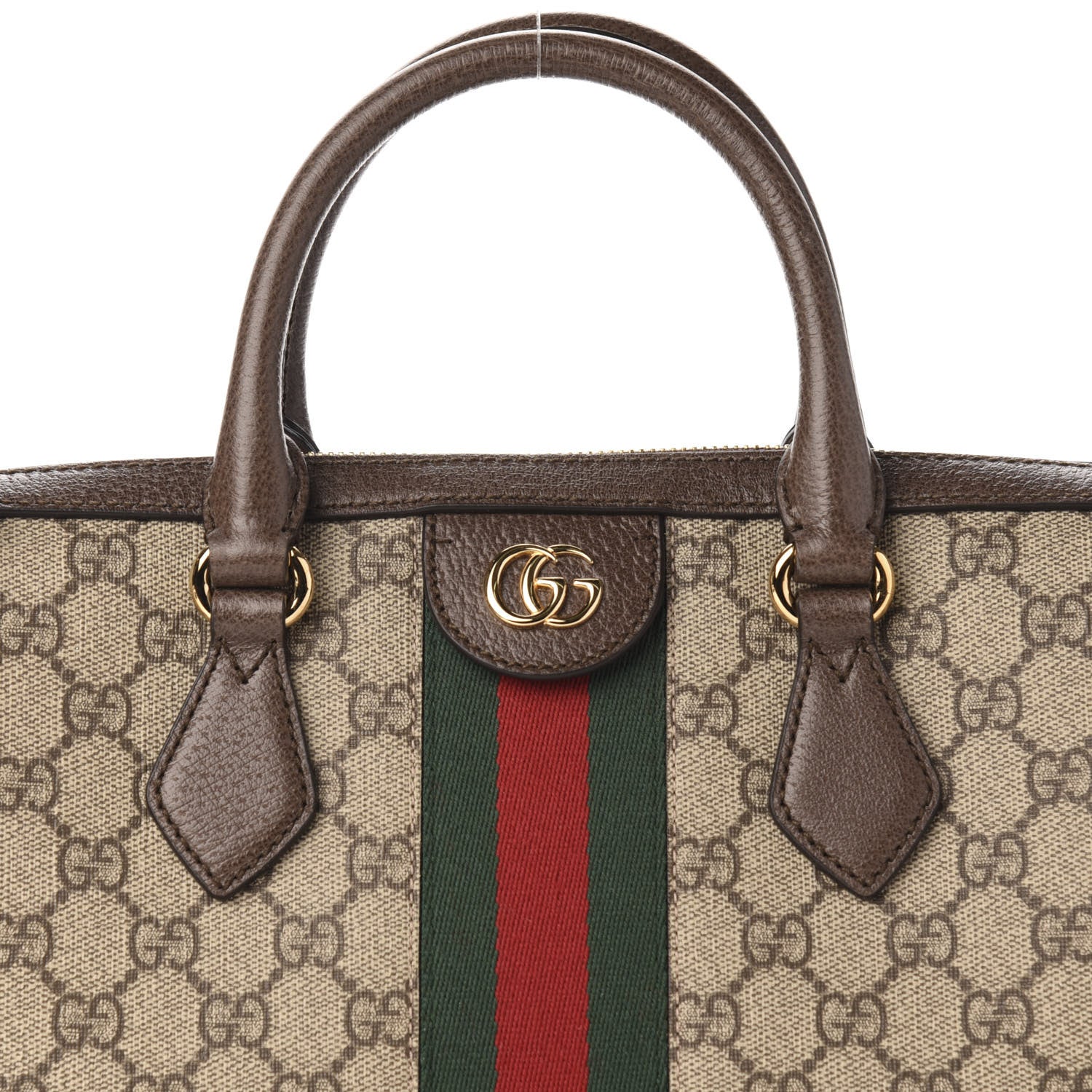 Gucci GG Supreme Monogram Web Medium Ophidia Boston Brown 11 of 11