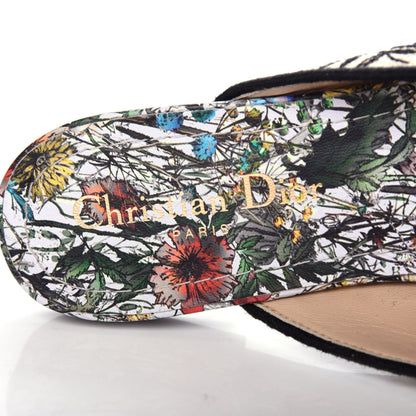 Christian Dior Canvas Cotton Embroidered Mille Fleurs Dioriviera Mules 37 Multicolor 8 of 10