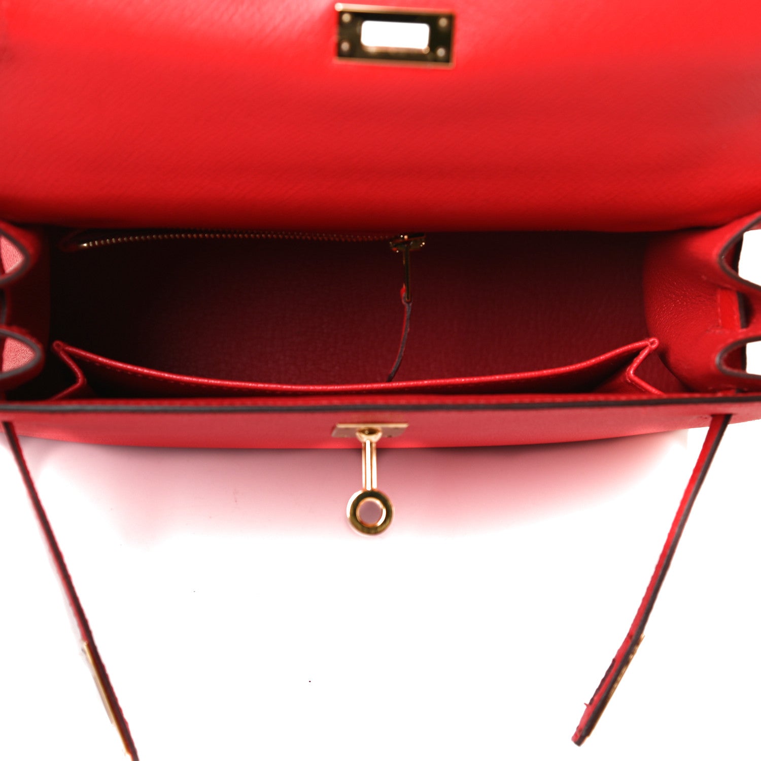 Hermes Epsom Kelly Sellier 25 Rouge De Coeur 4 of 16