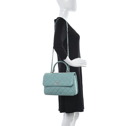 Chanel Lambskin Quilted Medium Trendy CC Flap Dual Handle Bag Light Green 2 of 10