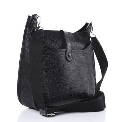 Hermes Taurillon Clemence Evelyne III GM Black 3 of 10