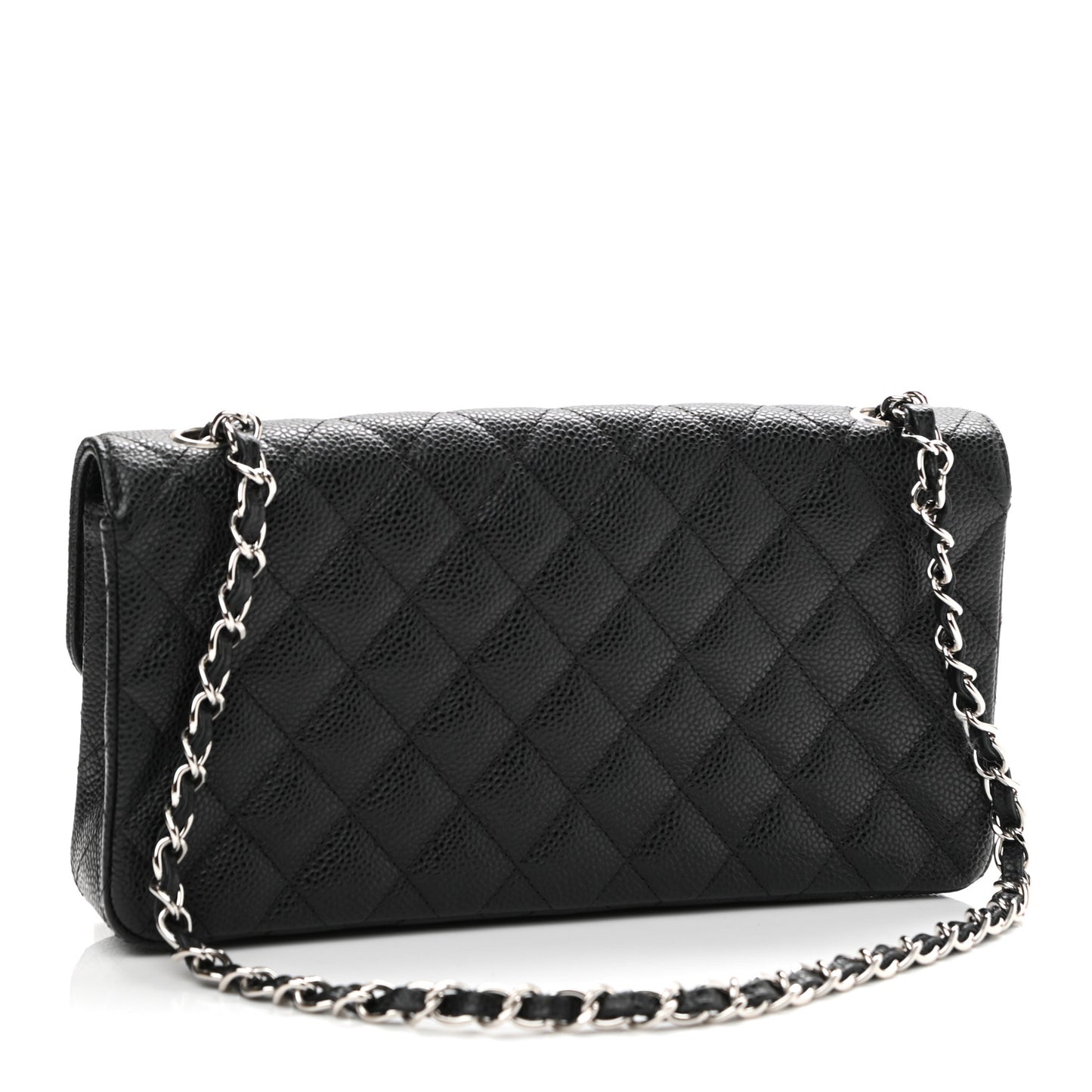 Caviar Quilted East West Flap Black