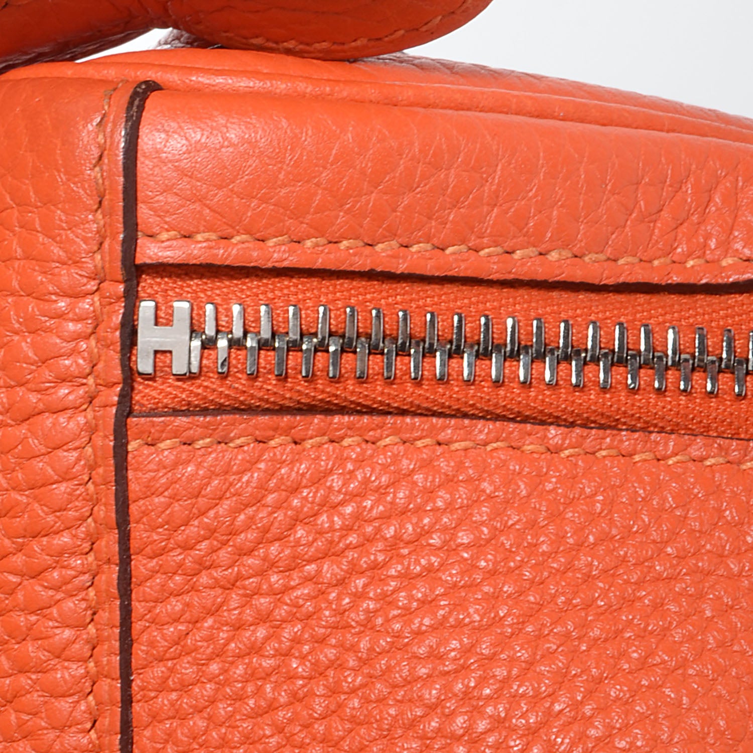 Hermes Taurillon Clemence Lindy 30 Orange 7 of 14