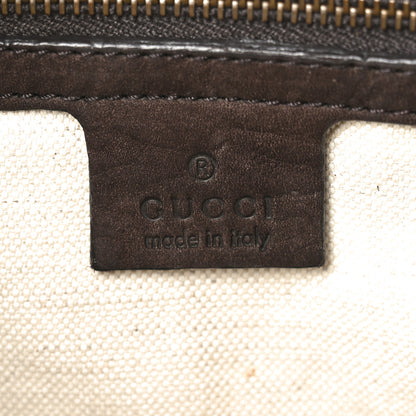 Gucci Nubuck Ribot Horse Heads Flap Bag Brown 6 of 10