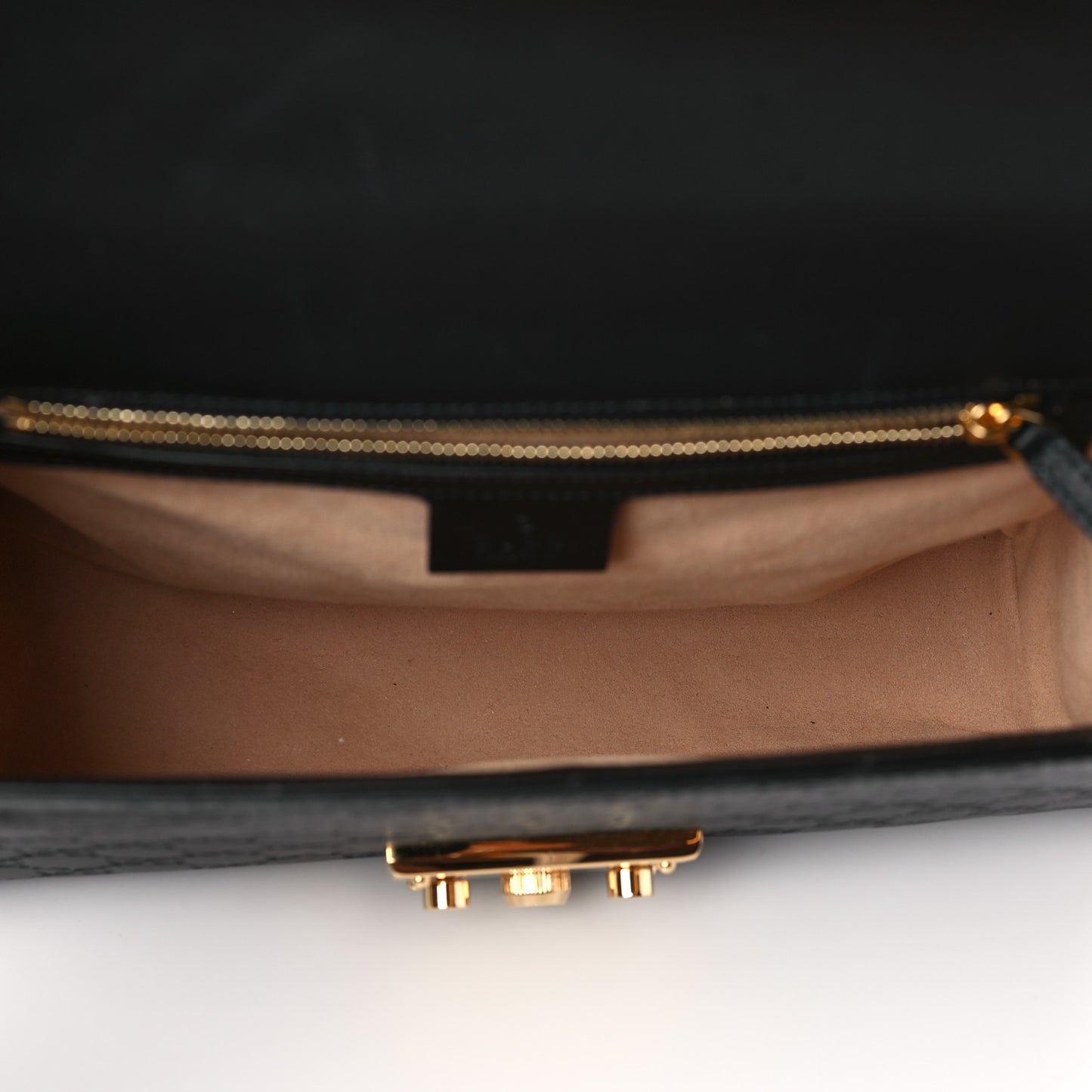Guccissima Medium Padlock Shoulder Bag Black