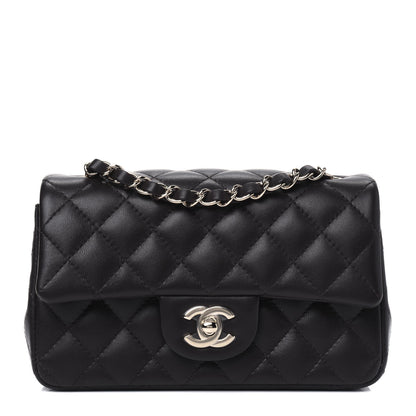 Chanel Lambskin Quilted Mini Rectangular Flap Dark Brown 1 of 4