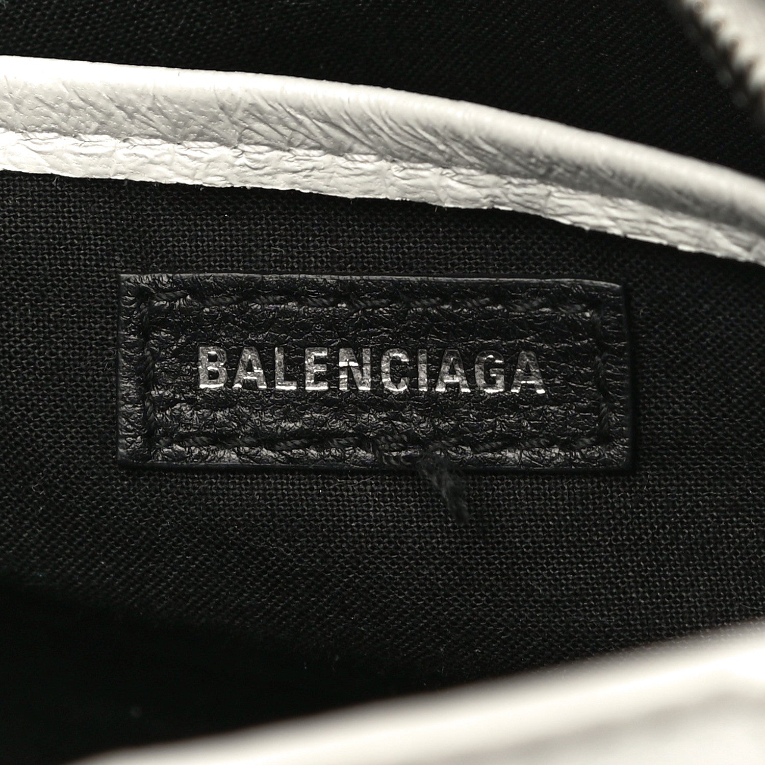 Balenciaga Matte Supple Lambskin Crocodile Embossed Classic Silver Hardware Nano City White 5 of 11
