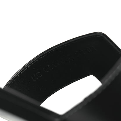 Hermes Box Calfskin Oran Sandals 41 Black 10 of 11