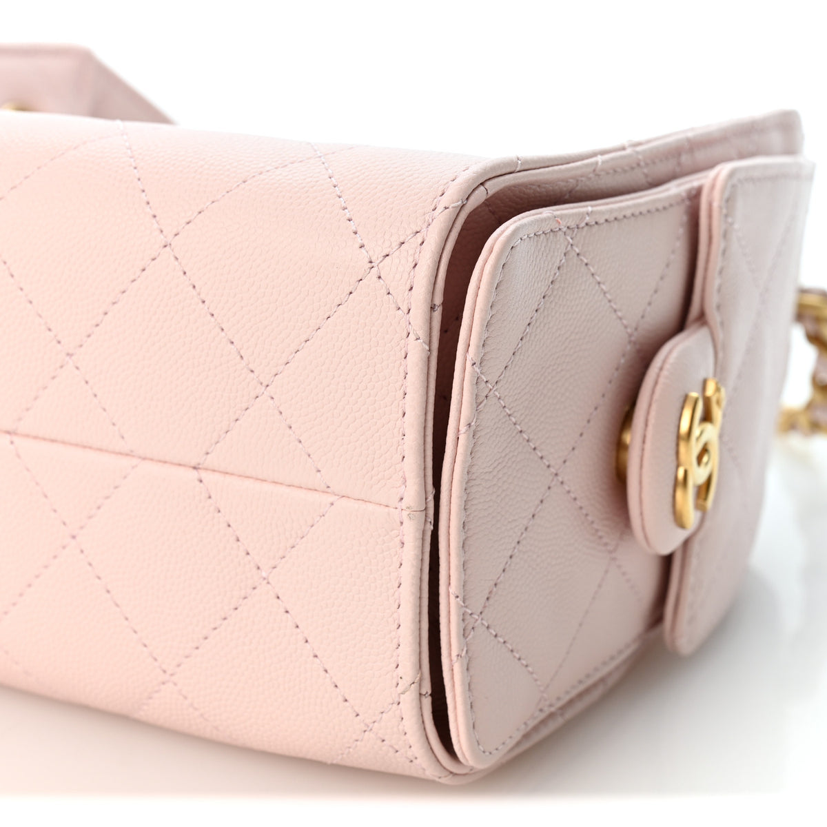 Chanel Caviar Quilted Mini Chanel 25 Handbag Light Pink 9 of 9