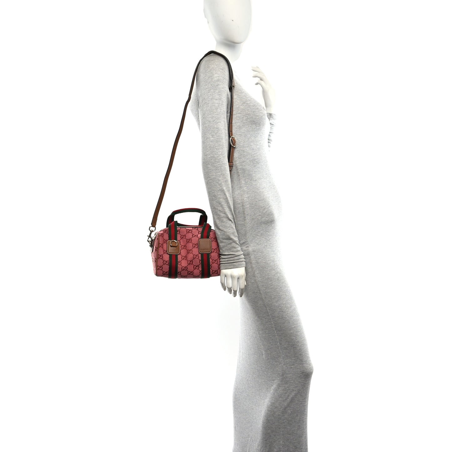 GG Supreme Web Mini GG Top Handle Bag Pink Beige