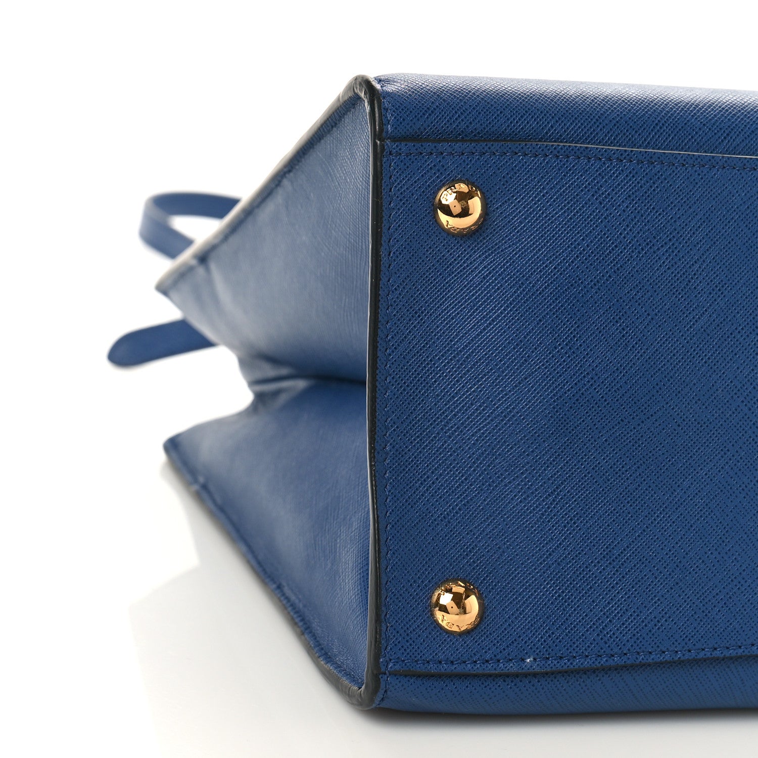 Prada Saffiano Soft Triple Pocket Tote Bluette 8 of 9