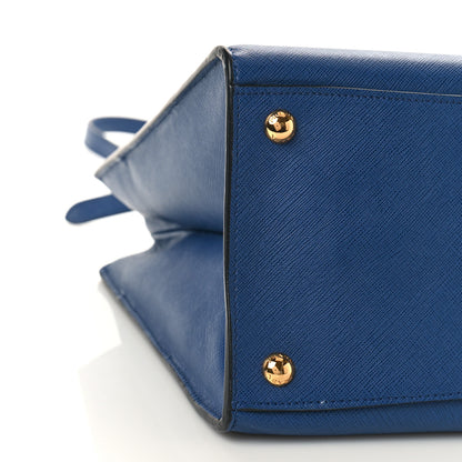 Prada Saffiano Soft Triple Pocket Tote Bluette 8 of 9
