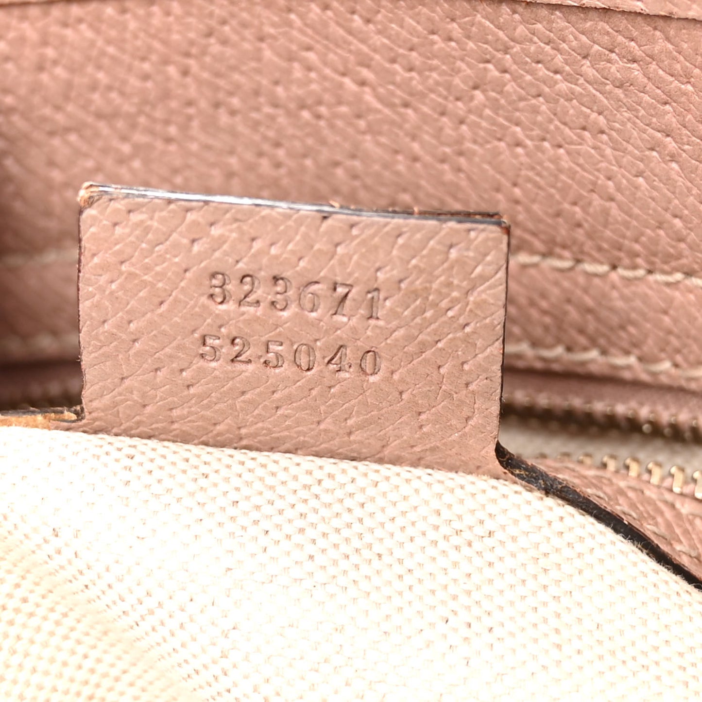 Monogram Medium Bree Zippered Tote Beige Dark Cipria