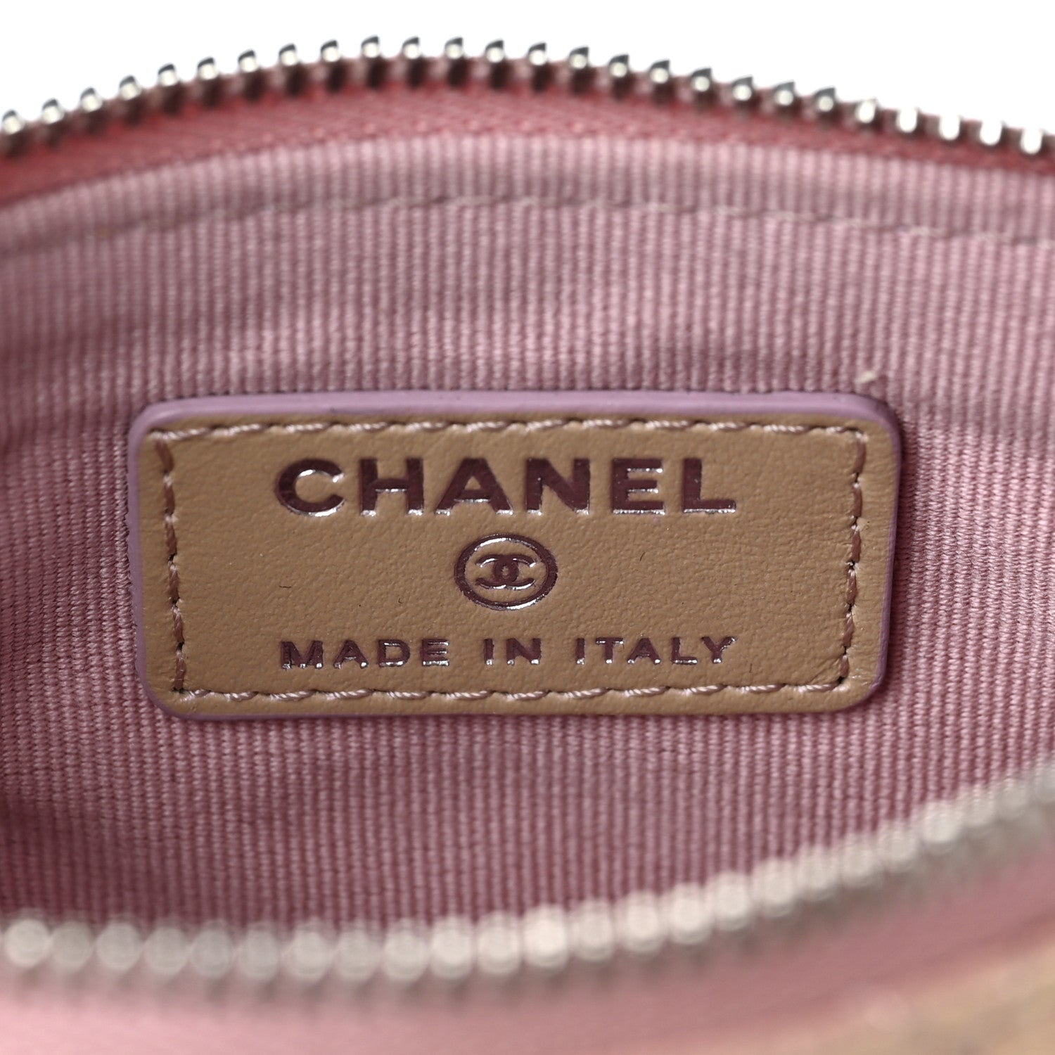 Chanel Iridescent Calfskin Quilted Small Cosmetic Case Pink 6 of 9