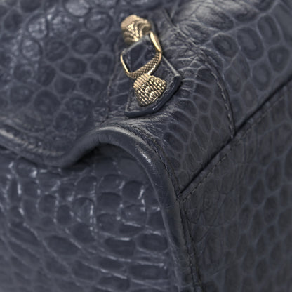 Balenciaga Calfskin Crocodile Embossed Giant 12 Gold Hardware City Gris Beton 9 of 13