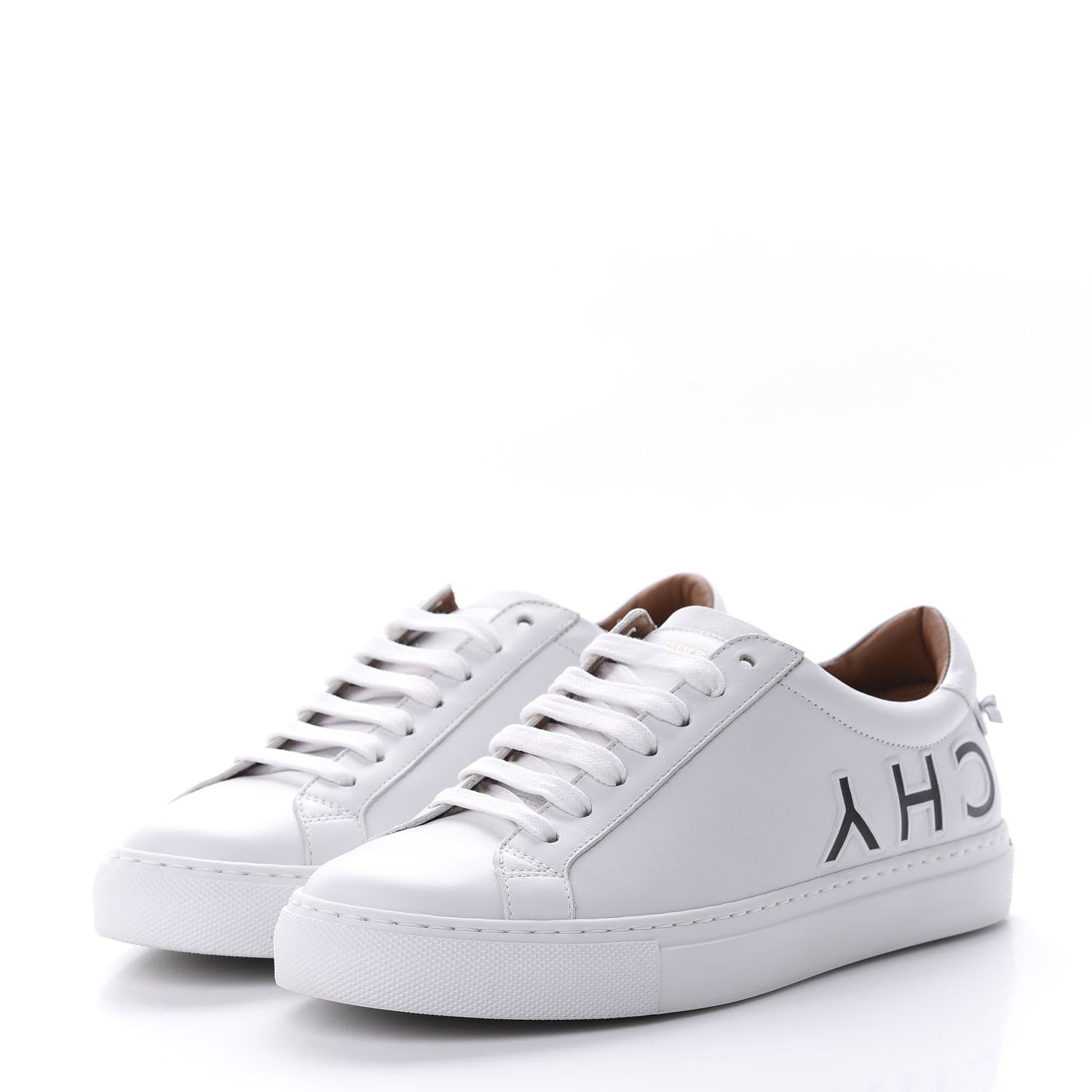 Givenchy Calfskin Reverse Logo Womens Urban Street Sneakers 37 White 3 of 8