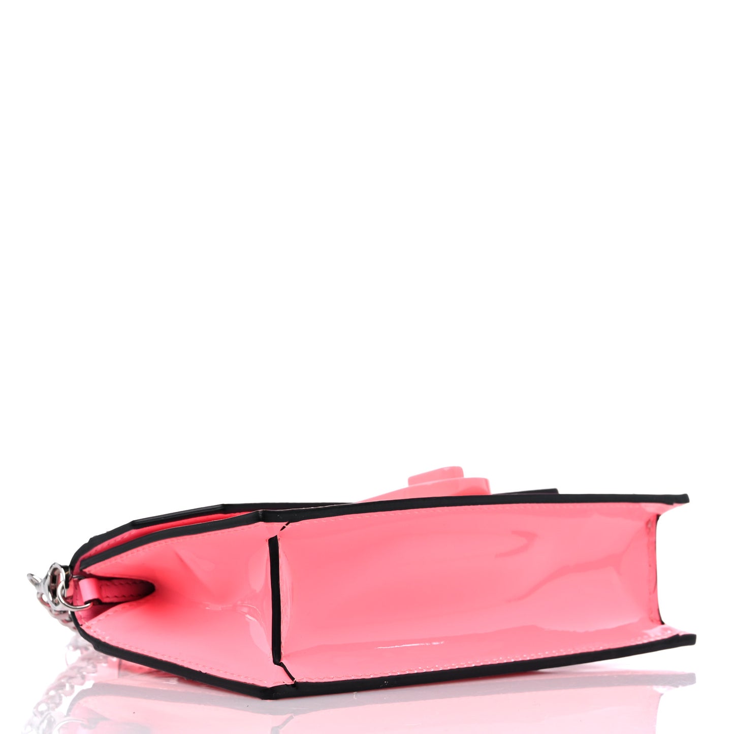 Patent Calfskin Small Elisa Baguette Bubble Gum