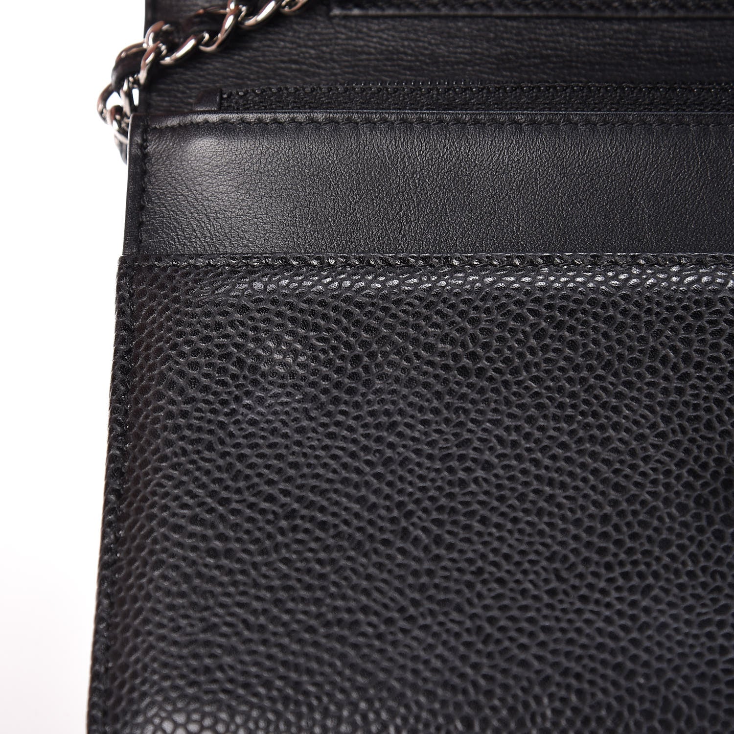 Chanel Caviar Timeless CC Wallet On Chain WOC Black 13 of 16