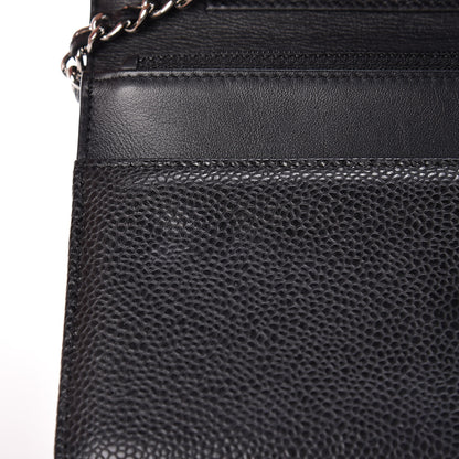 Chanel Caviar Timeless CC Wallet On Chain WOC Black 13 of 16