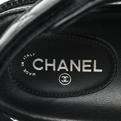 Chanel Lambskin Quilted Velcro Dad Sandals 37.5 So Black 7 of 9
