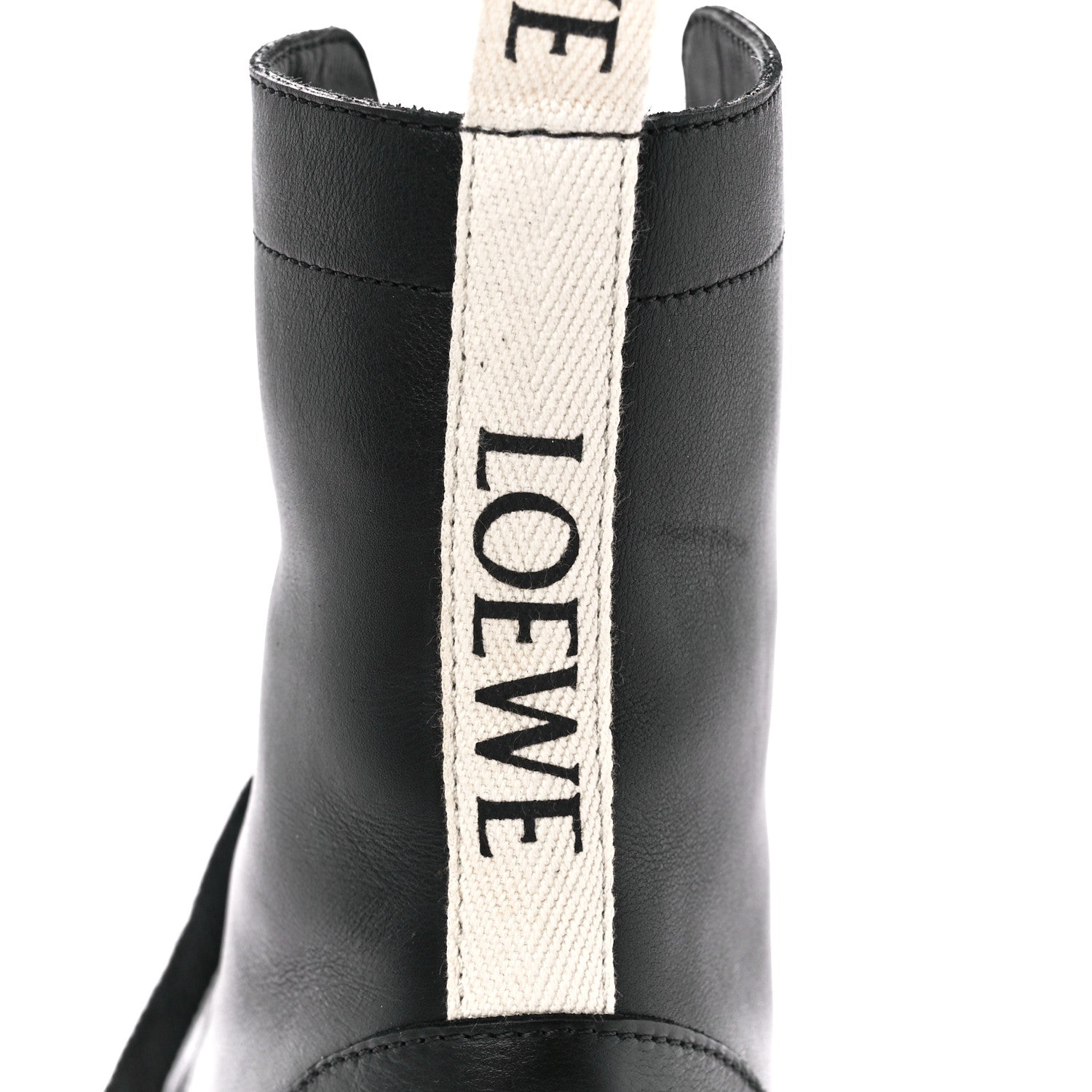Loewe Calfskin Rubber Combat Boots 37 Black 9 of 9