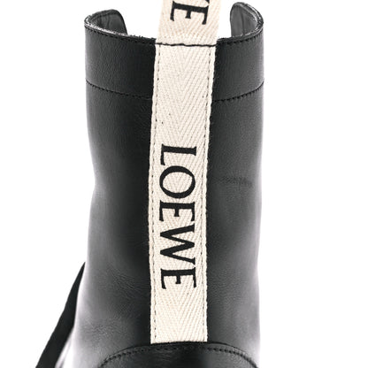 Loewe Calfskin Rubber Combat Boots 37 Black 9 of 9