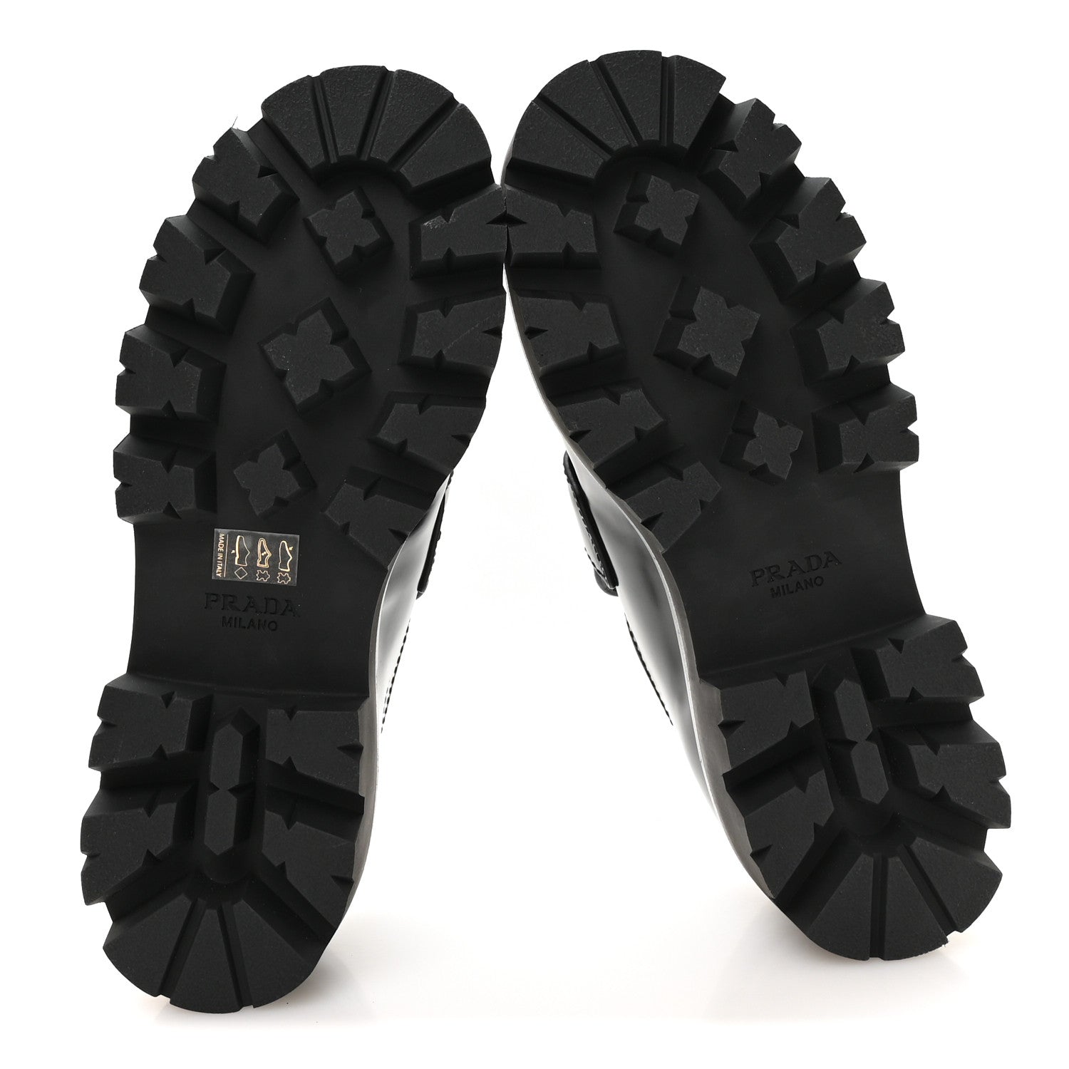 Prada Spazzolato Metal Triangle Logo 50mm Loafers 37 Black 6 of 8