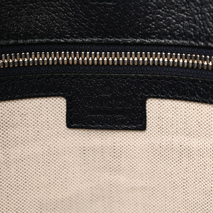 Gucci GG Supreme Monogram Textured Dollar Calfskin Web Medium Retro Interlocking G Vertical Tote Bag Beige Blue 6 of 11
