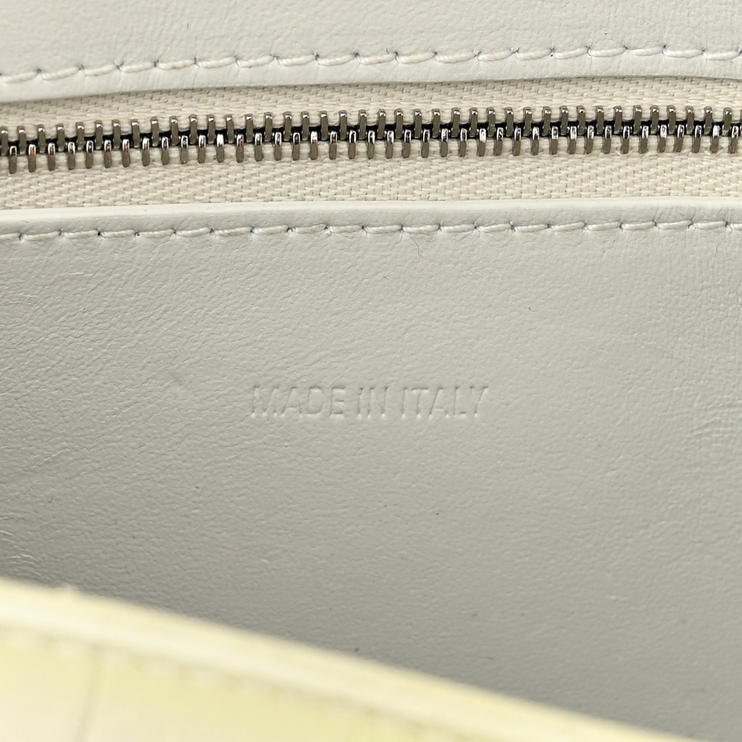 Extra Supple Calfskin Crocodile Embossed XS Downtown Shoulder Bag White
