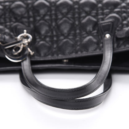 Christian Dior Coated Canvas Cannage Medium Panarea Tote Black 11 of 16