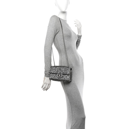 Chanel Tweed Quilted 2.55 Reissue Mini Flap Silver Black Gold 2 of 9
