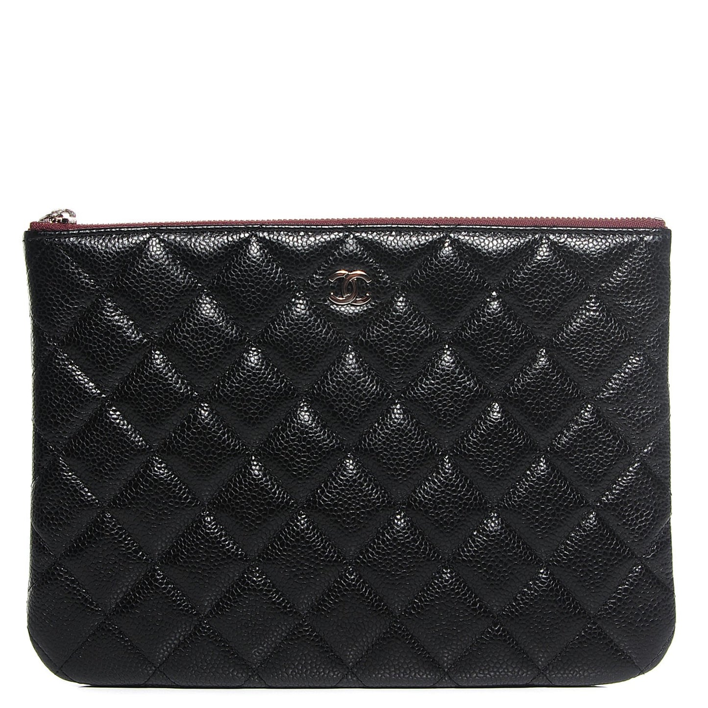 Caviar Quilted Medium Cosmetic Case Black
