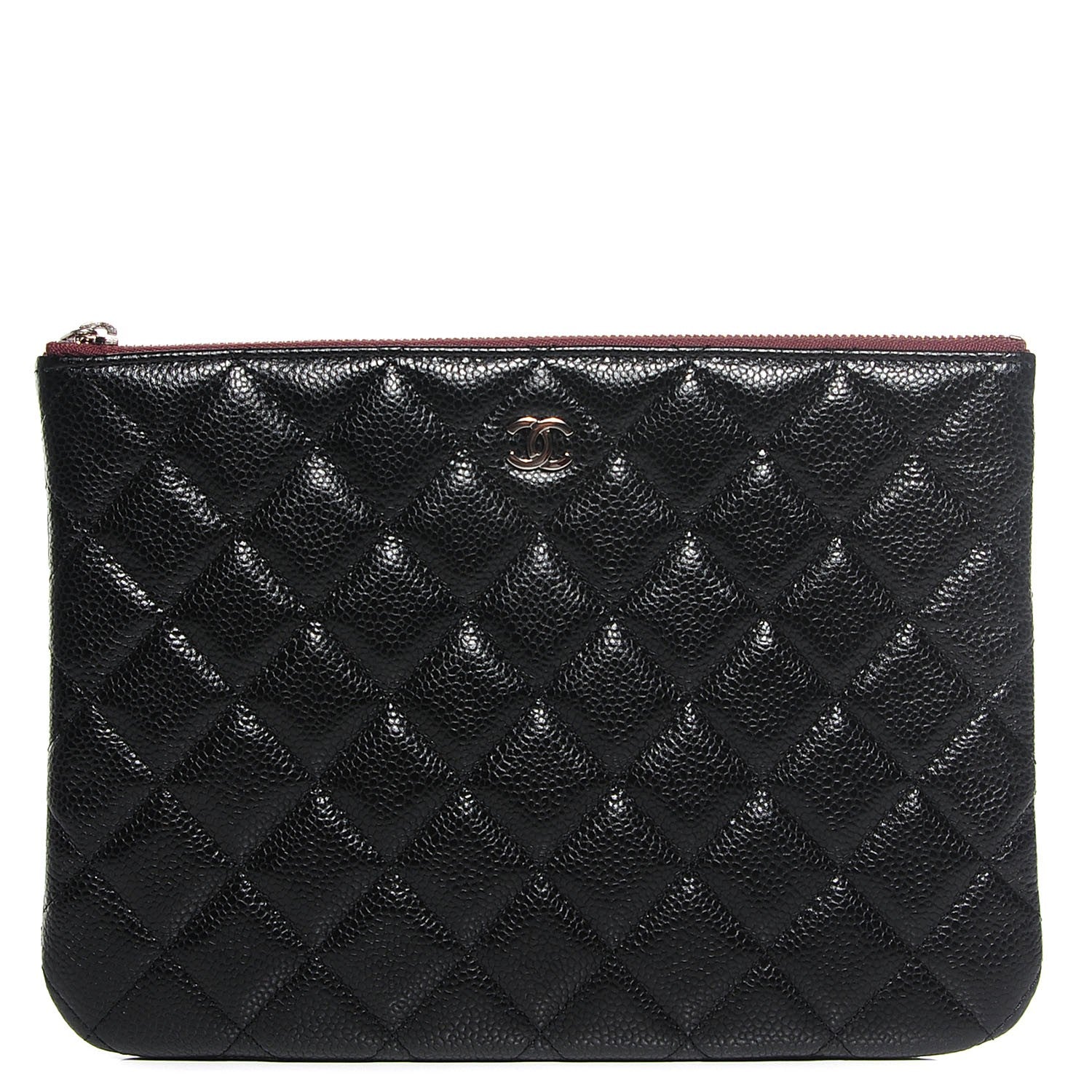 Chanel Caviar Quilted Medium Cosmetic Case Black 1 of 6