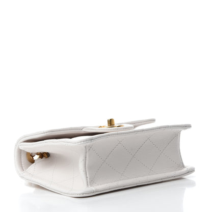 Chanel Caviar Quilted Mini Sweet Classic Flap White 4 of 11