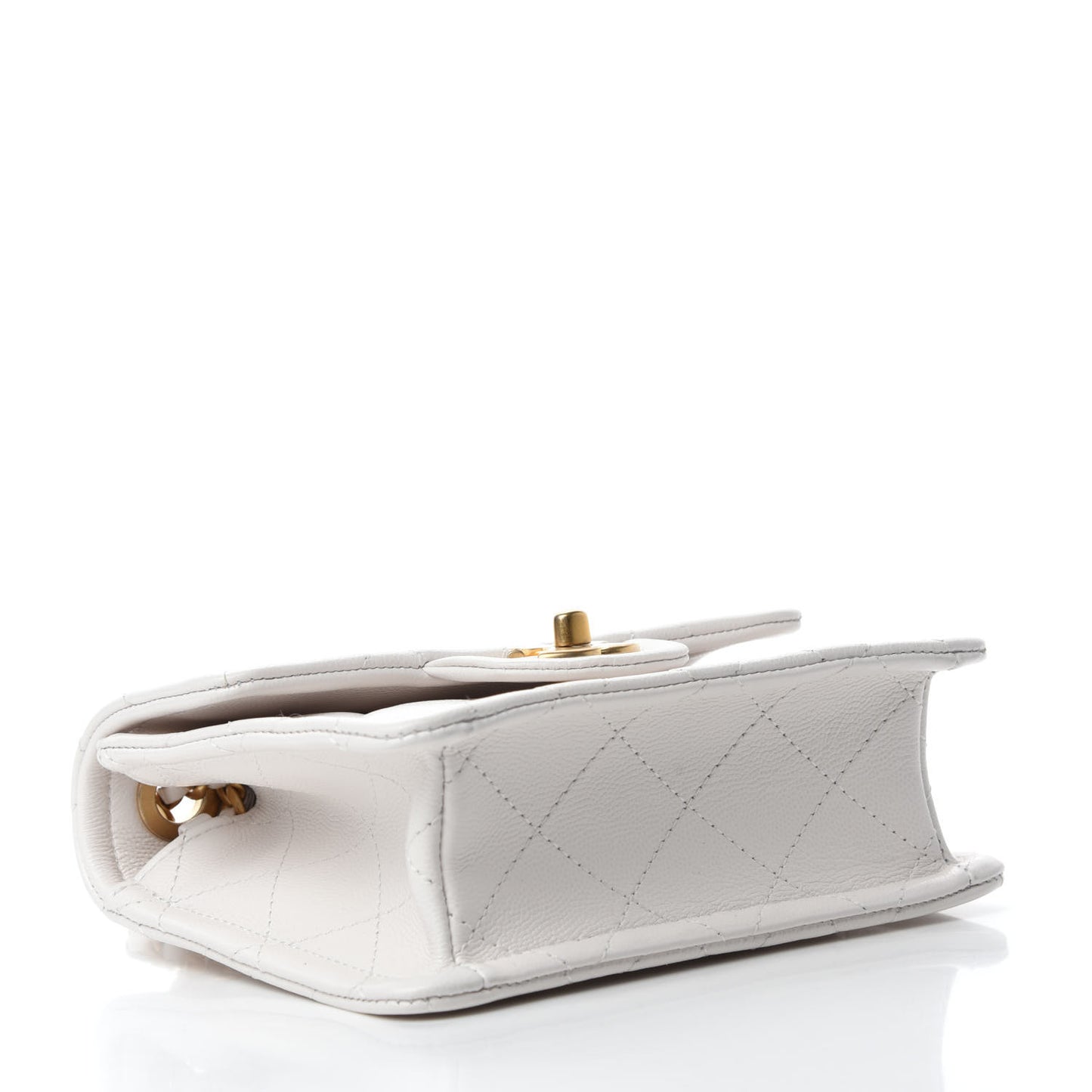 Caviar Quilted Mini Sweet Classic Flap White