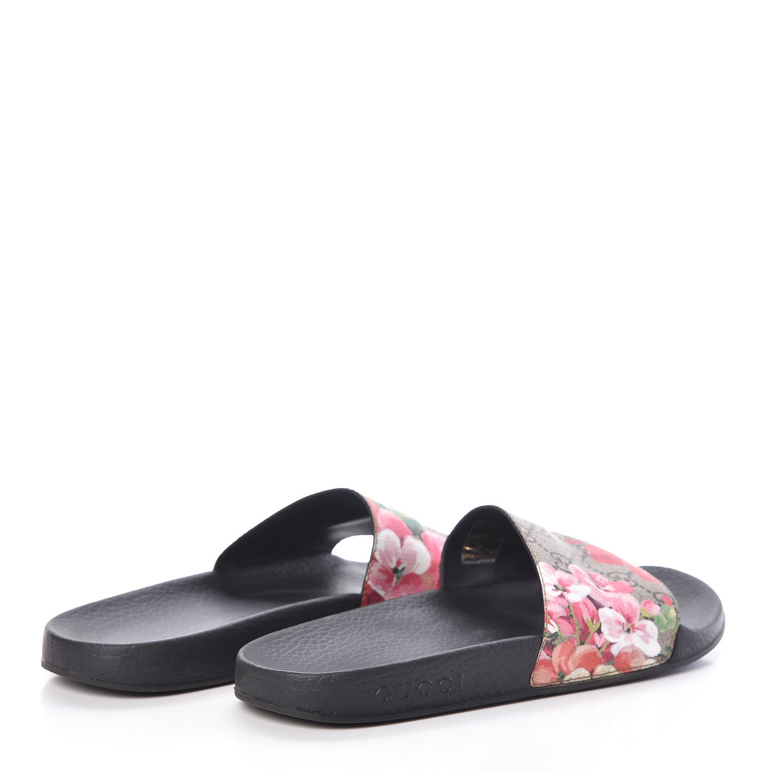 Gucci GG Supreme Monogram Blooms Slide Sandals 37 Beige Multicolor 4 of 7