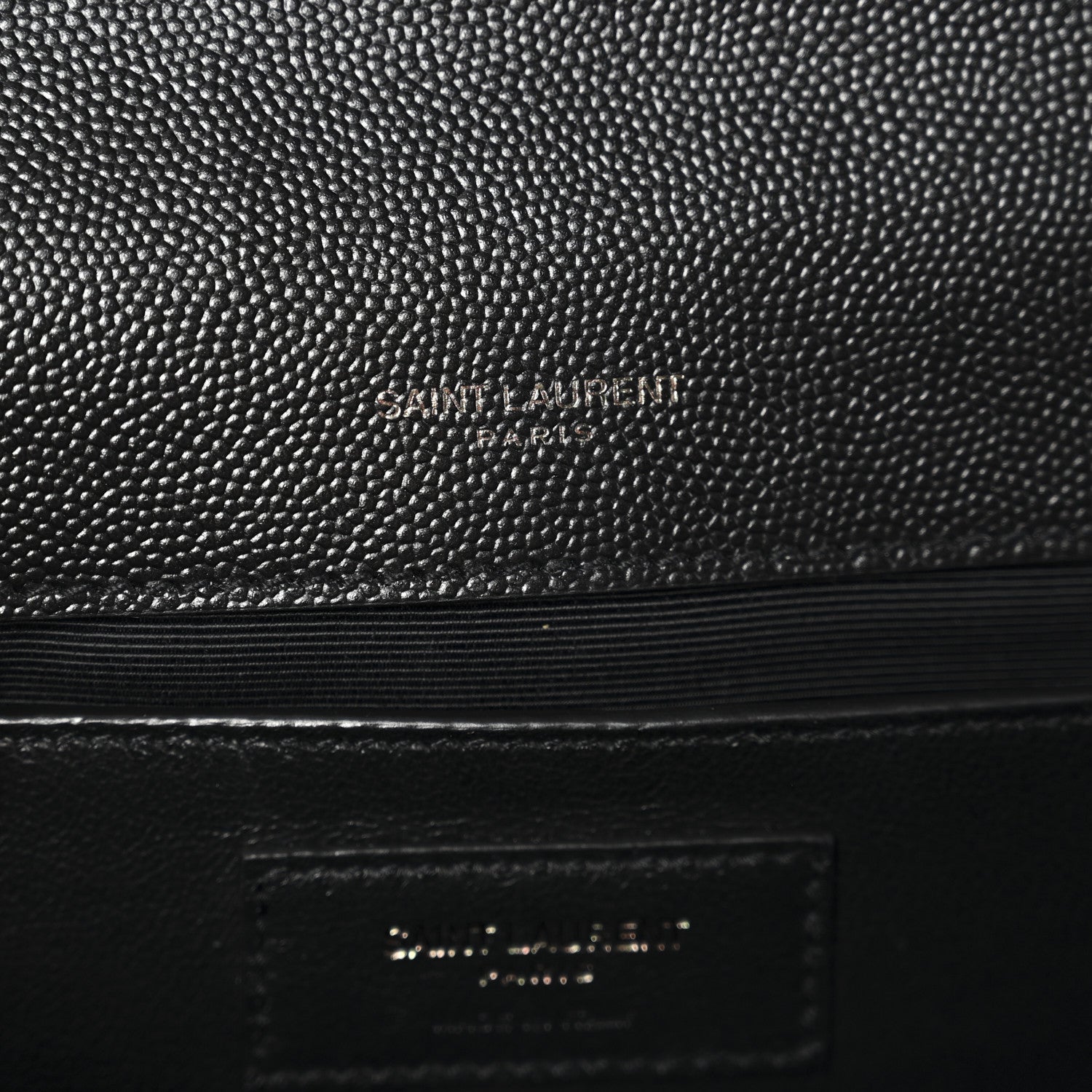 Saint Laurent Grain De Poudre Textured Mixed Matelasse Triquilt Medium Monogram Monochrome Satchel Black 7 of 11