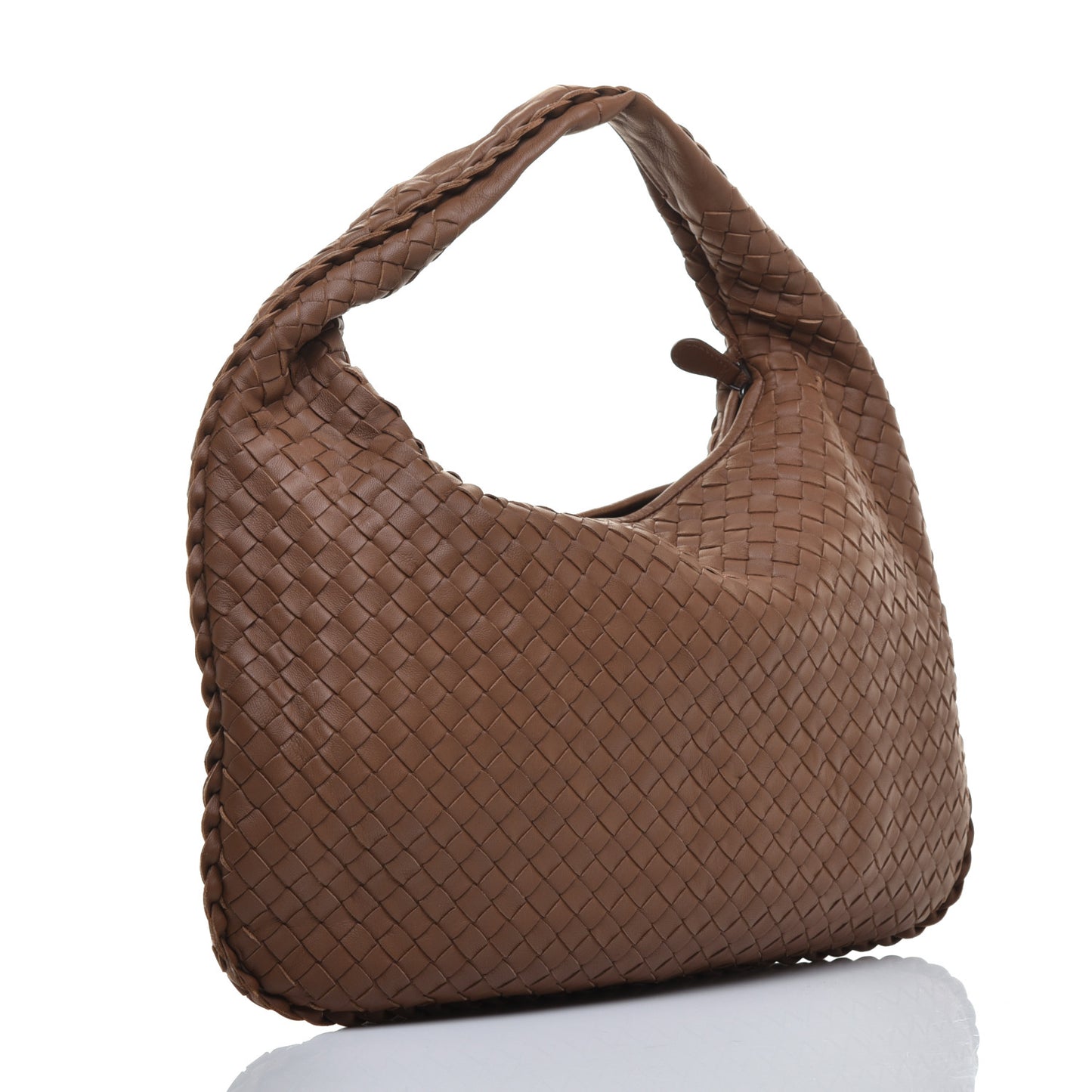 Nappa Intrecciato Medium Veneta Hobo Maple