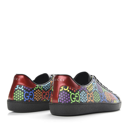 Gucci GG Supreme Monogram Psychedelic Mens Ace Sneakers 7.5 Black Multicolor 4 of 11