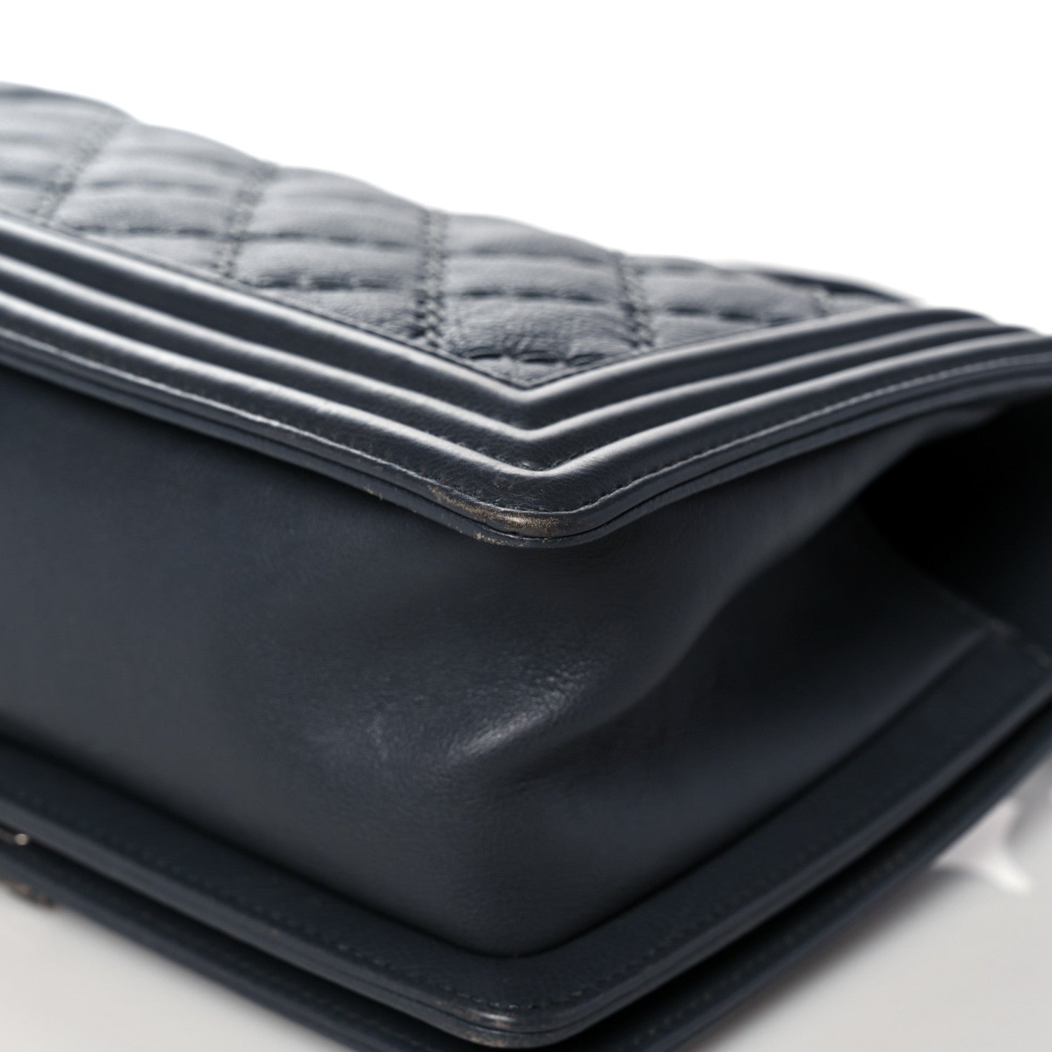 Chanel Calfskin Double Stitch Medium Boy Flap Grey 8 of 13